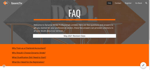 faq page